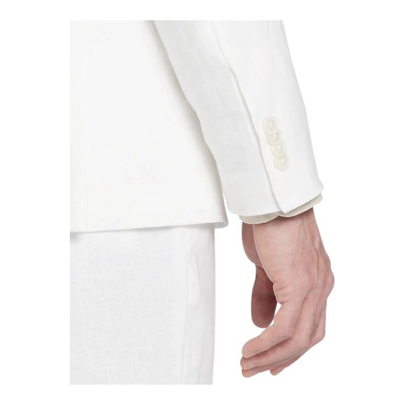 Tommy Hilfiger Modern Fit White Linen Blend Sport Coat Blazer Size 42 Long - Picture 3 of 5